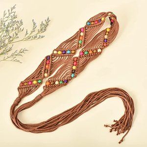 Women's Bohemian Style Rope Braid Waist Belt U33